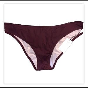 Shade & Shore Cheeky Bikini Burgundy XL NWT